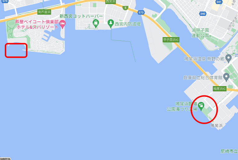 芦屋花火大会　リゾ鳴尾浜